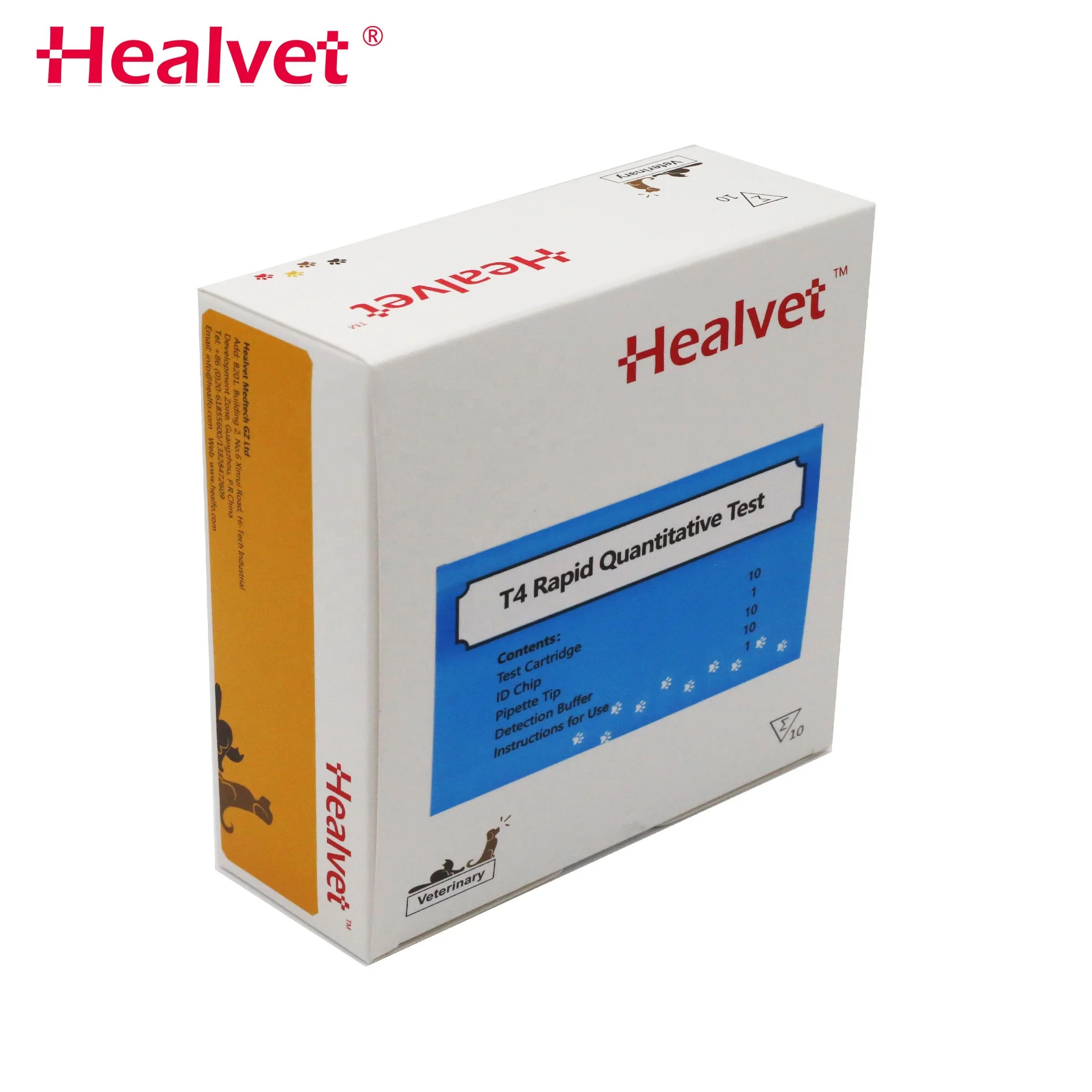 Healvet T4 Thyroxine Test  hormones in the blood reagent T4 Rapid Quantitative Test