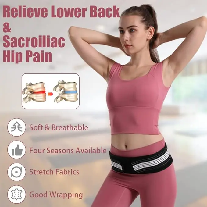 Sacroiliac Si Belt Support for Lower Back Joint Pelvic Hip and Sciatic Pain Maternity Pregnancy Support Belt Nerve Braces Pain