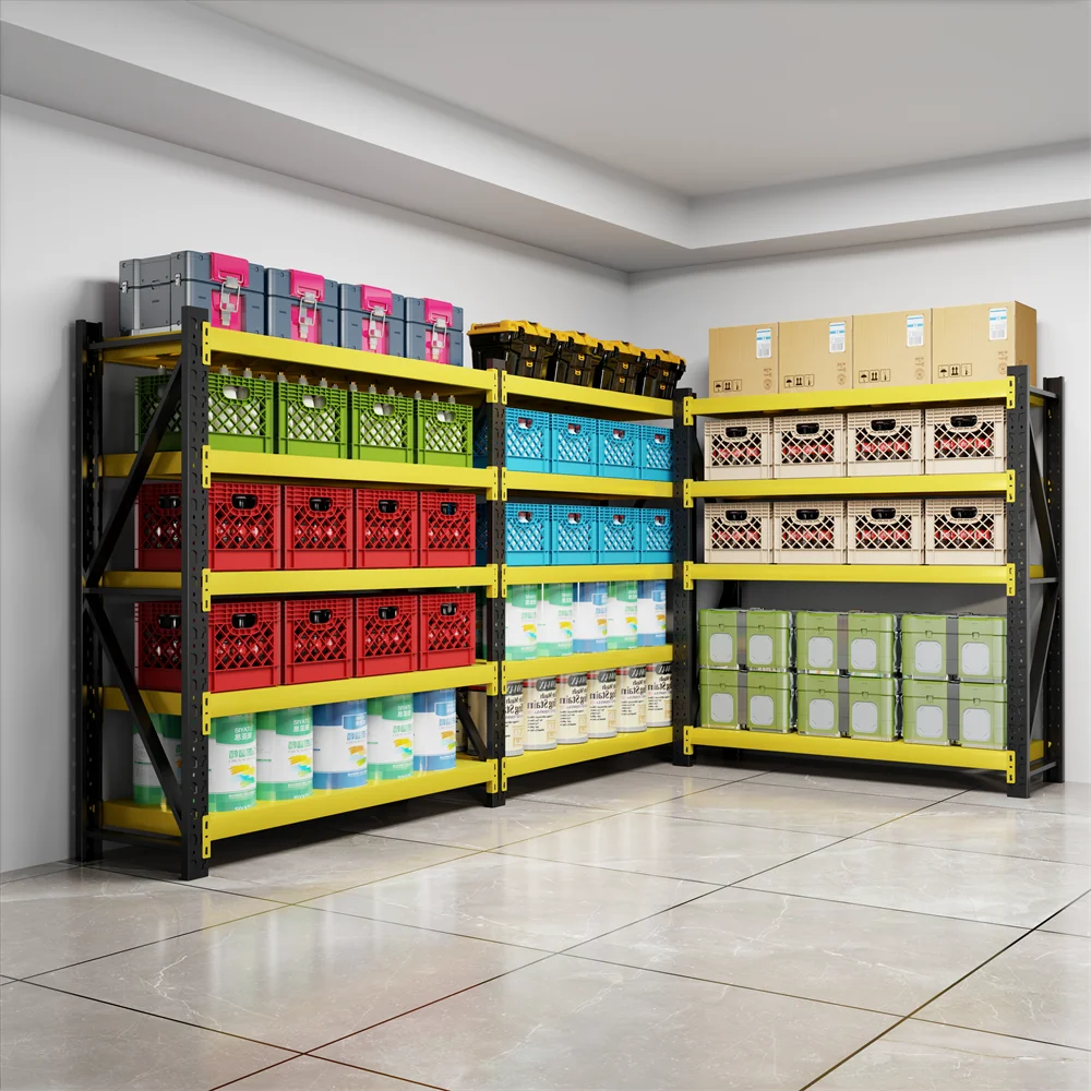 Industrial Metal Shelving Unit for Storage Organization Adjustable Heavy Duty Steel Storage Rack for Warehouse and Home Use