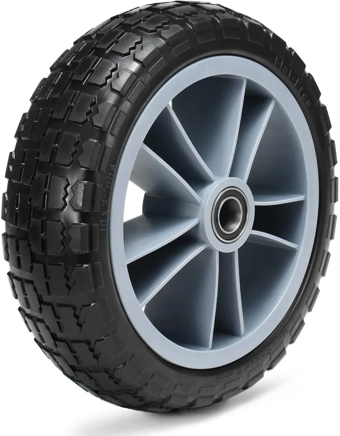 8x3 in Flat Free Tire Wheel Plastic wheel hub 10x3.50-6 kayak trolley wheel