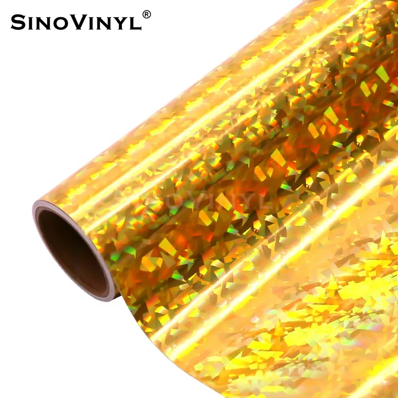 Chrome Laser Holographic Crack Permanent Vinyl Adhesive Sticker Craft Sheet