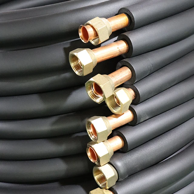 Mini Split Systems Black Rubber AC Insulation Copper Pipe