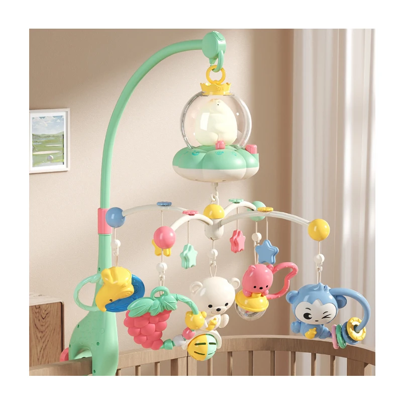 Телеконтрол сенсорная музыка Мобильная подвесная кроватка игрушки вращающаяся кровать колокольчик