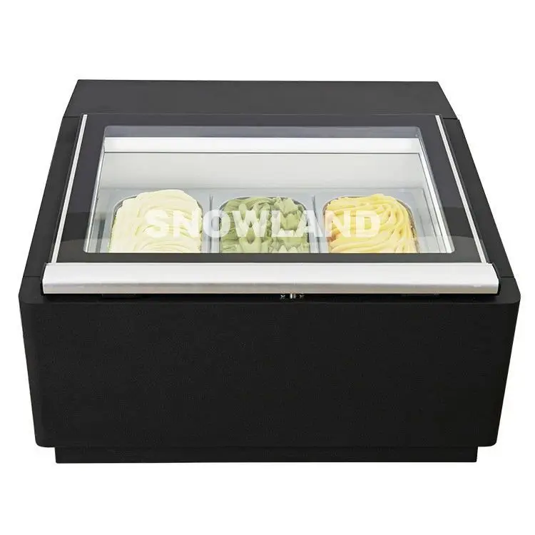 Small Countertop Ice Cream Display Freezer Showcase Dubai