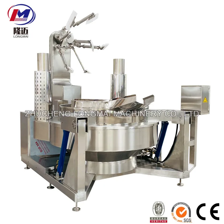automatic caramel food cooking mixer machines cook vegetables meat for catering in centra kitchen