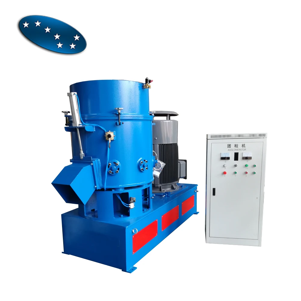 waste plastic densifier machine/hdpe film agglomer/plastic agglomer price