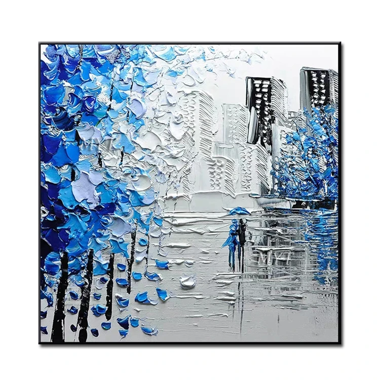 
Hand-painted Abstract 3D Thick Oil Painting Home Decoration Building Wall Art Drawing 