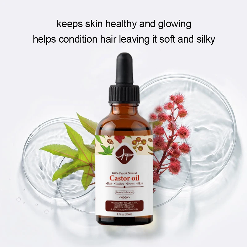 Private Label Eyelash Pure Organic Jamaican Black Castor Seeds Oil Moisture Growth Castor Oil For Hair