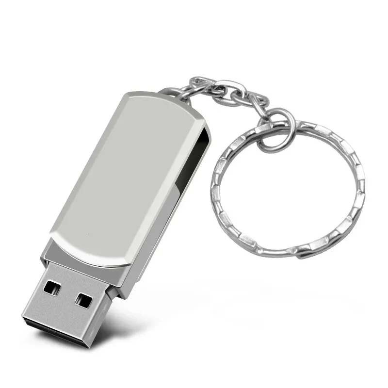Hot Sale 3.0 USB Flash Drive 256GB 128GB Rotation Pen Drive 16GB 32GB 64GB USB Memory Stick with Keychain