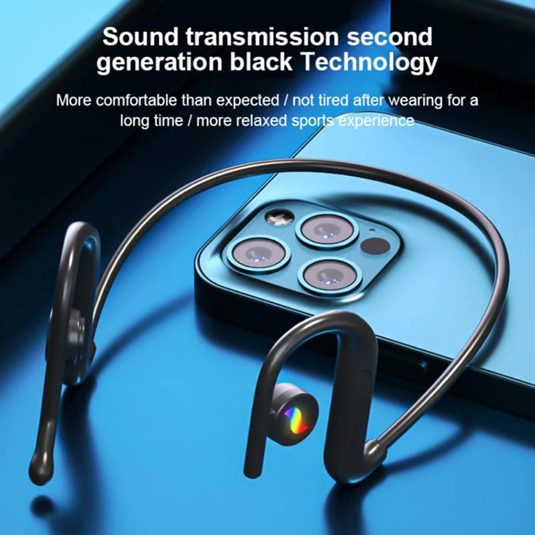 2022 new sports game wireless headset K89 bone conduction earphones with microphone hanging ear bone conduction hearing aid