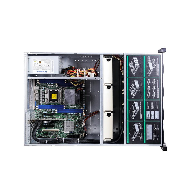  OEM & ODM Промышленное Качество установка в стойку избыточная мощность 12Gbs backplane hot swap 4u data