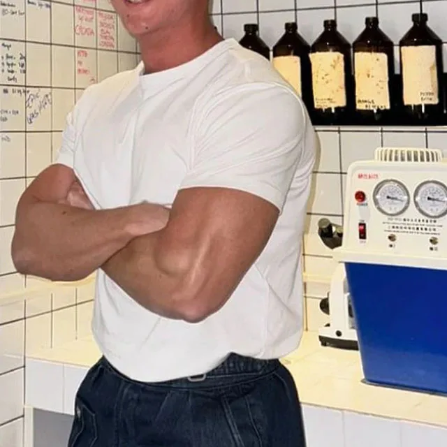 White Basic Crewneck Short Sleeve Cotton Polyester Water Repellent Tops T Shirts Tee for Men Women