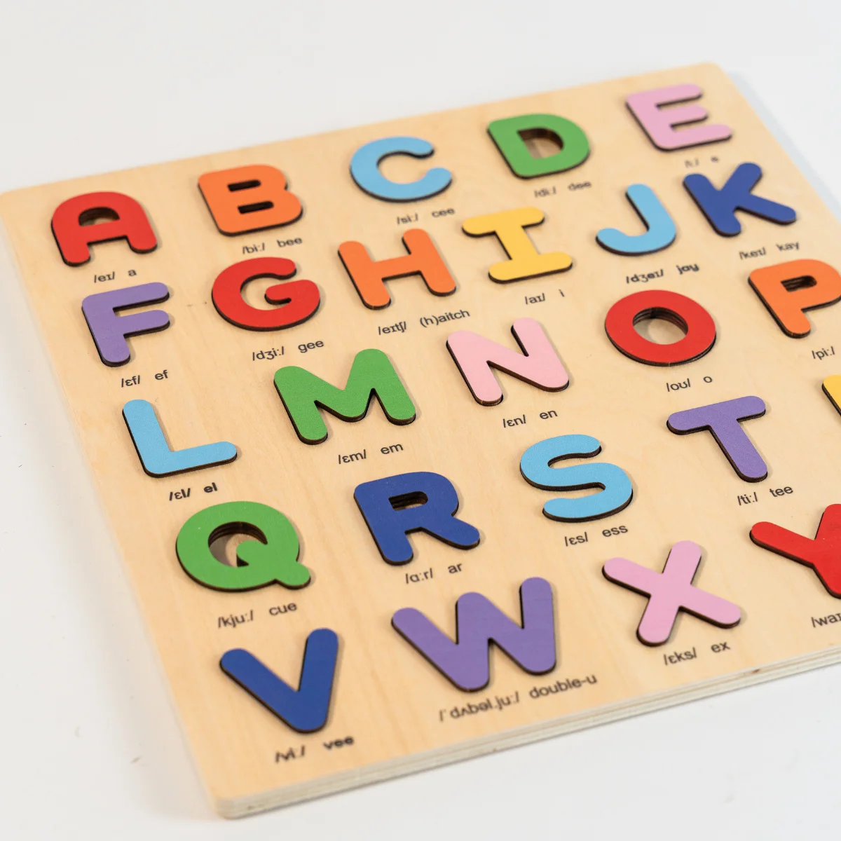 Wooden Alphabet English Letters Jigsaw Puzzle Children Kids Education