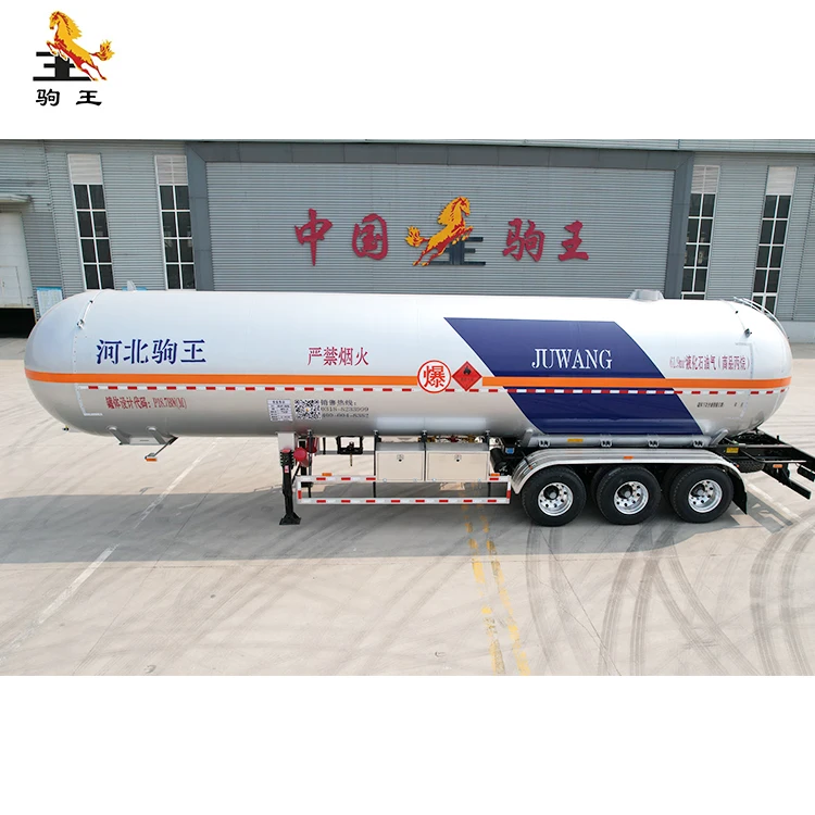 Factory price JUWANG  lpg transportation semitrailer lpg tanker semi-trailer lpg tanker trailer in dubai