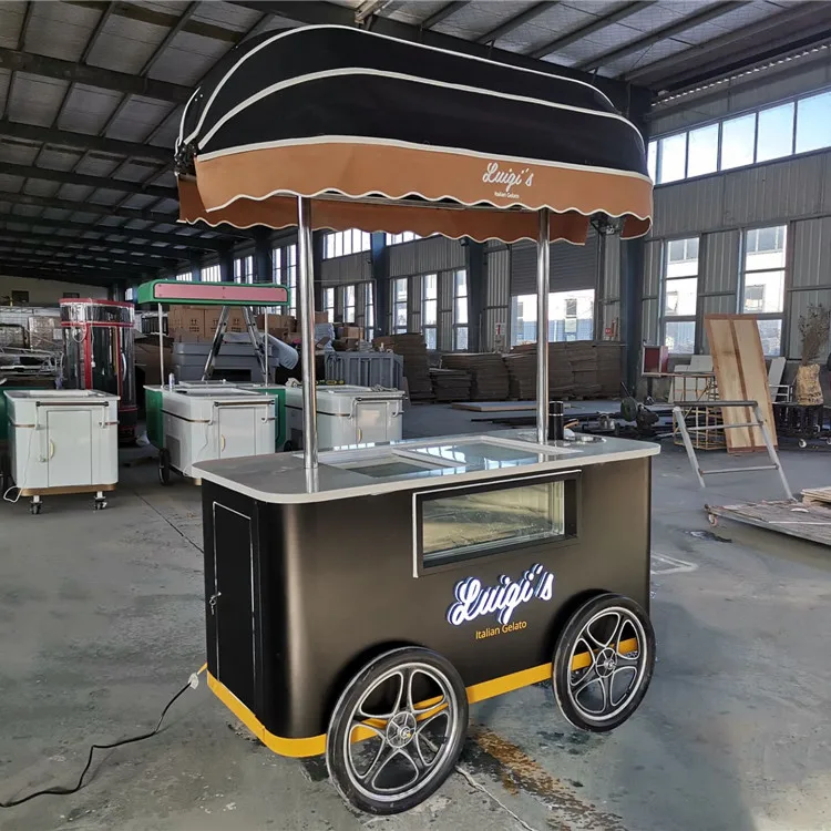 best selling ice cream trolley/freezer ice cream carts/mobile ice cream making cart