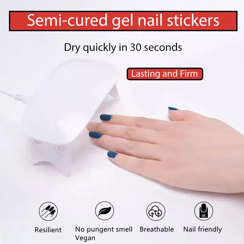Wholesale Nail Supplies Long Lasting Spring Pink Flower Design Sticky Gel Nail Stickers Easy Apply Toxic Sticker Nail uv
