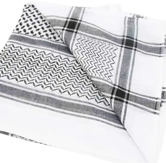 Men Arab Head Scarf Printed Cotton  Muslim Head Wrap Middle Eastern Traditional Turban Headwear Shawl Scarf