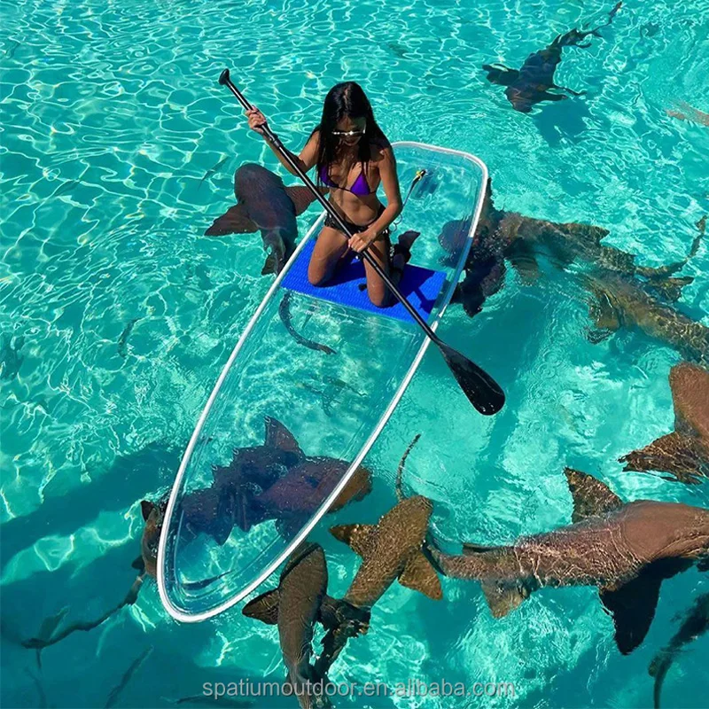 Spatium New Arrival SUP transparent board crystal clear sup paddle board for sale