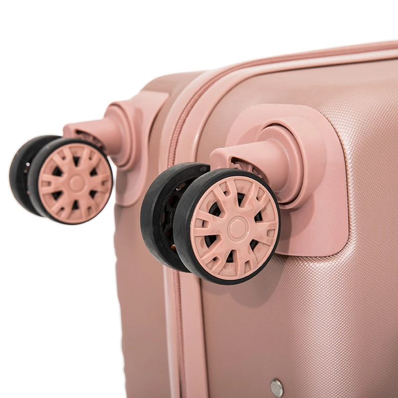 2024 Custom 12+14+20+24+28 5pcs Luggage ABS PC Travel Business Carry-on Luggage Novel PINK Trolley Suitcases