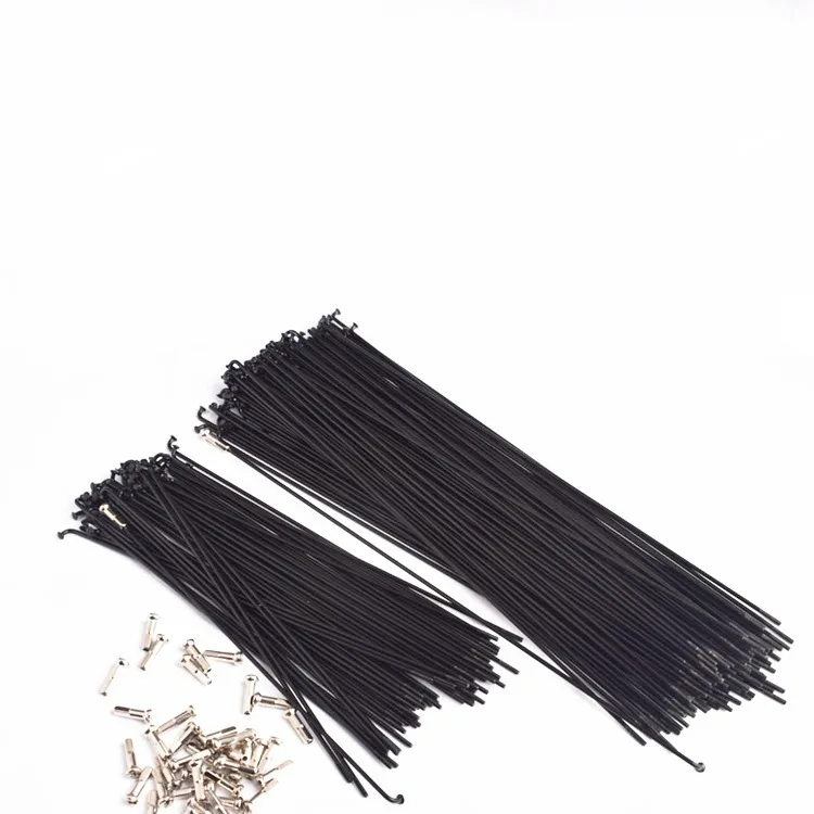 Wholesale factory 14G steel spokes black silver mountain bicycle road custom spoke 80-300MM parts
