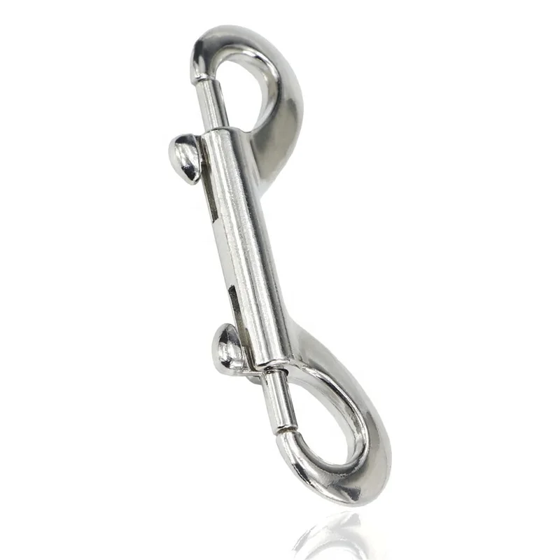 FULE Good Quality S Shaped Double Snap Hook Mousqueton With 1/2 Inch Hole Lock Nut Keychain Key Chains Carabiner