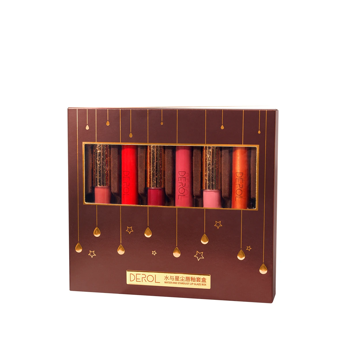 Wholesale Women Private Label Fashions  Lip gloss 6 Colors Kit Cosmetics Waterproof Matte  Lipstick Set Christmas Gift