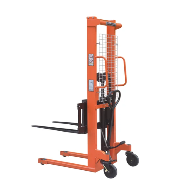 2021 WELIFTRICH 2000kg 1600mm Manual Stacker Walkie Stacker Forklift Hand Stacker Adjustable Forks PU Wheel Type C Steel