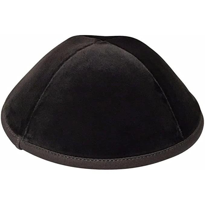 Под заказ, хлопок kippah замша kippot yarmulke, Еврейский Бархат kippah