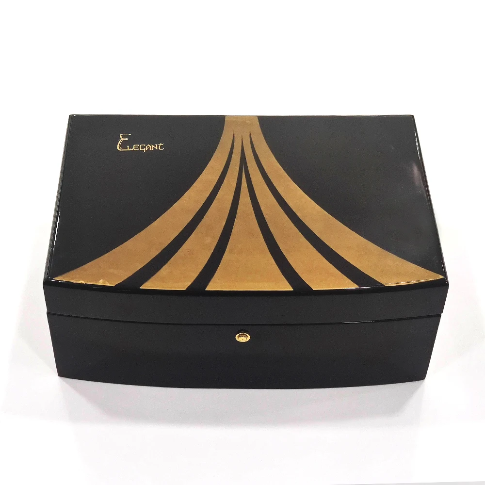 China professional factory hot sale best quality luxury glossy piano lacquer finished wood box for parfum packaging