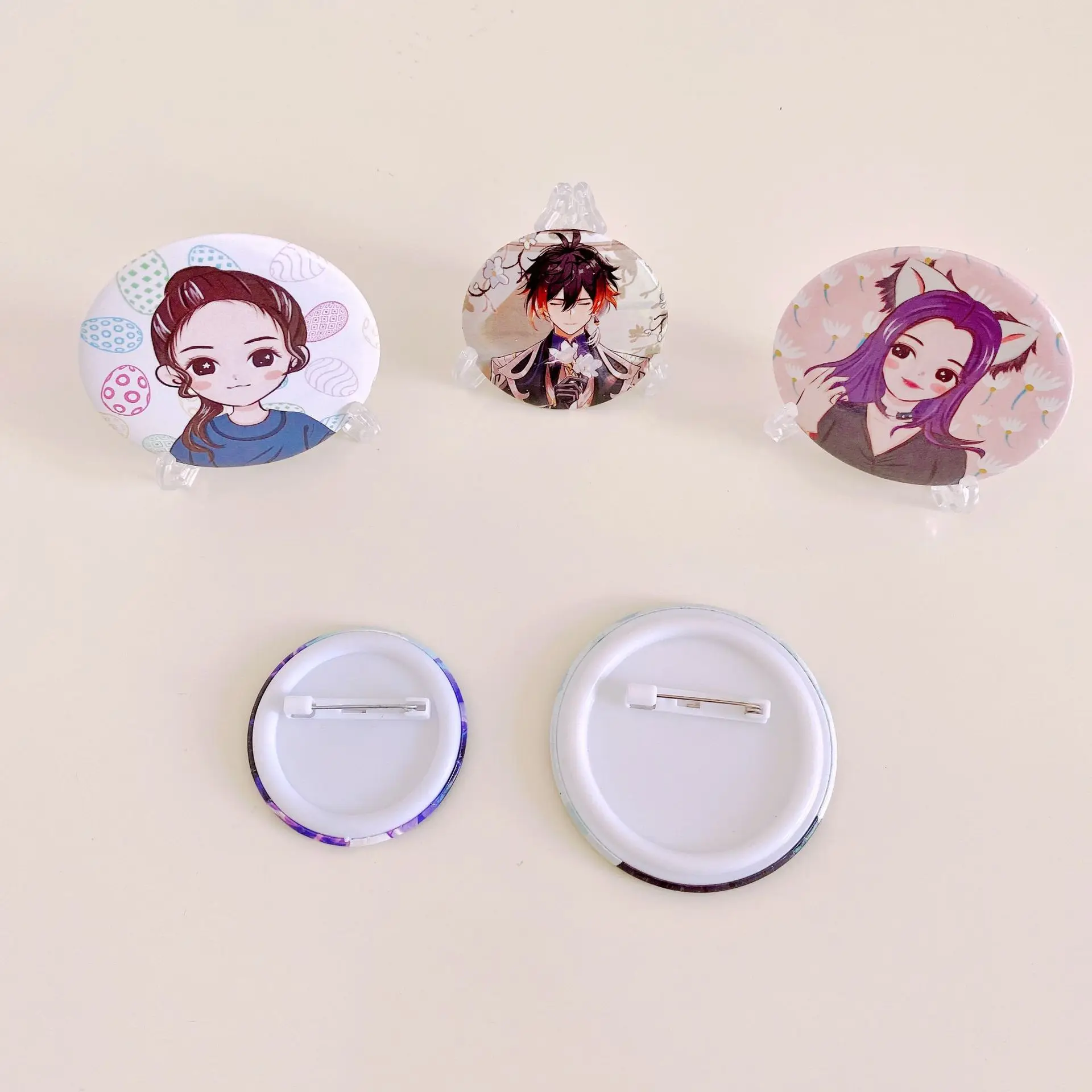 Badge Customization Round Square Rectangle Pentagon Star Custom Metal Plastic Pin Badges