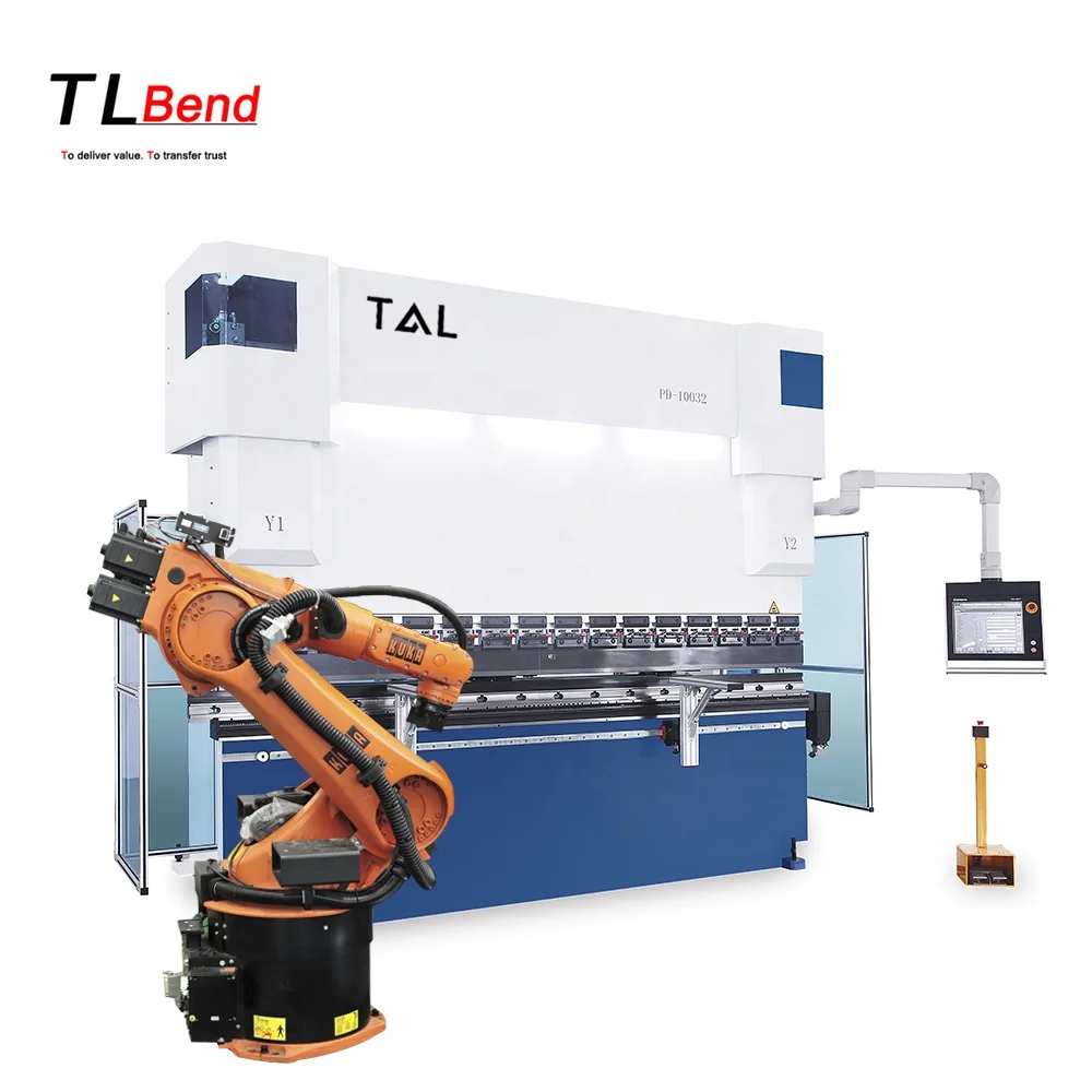 T&L Brand DA52s controller 100 ton 6000mm Hydraulic press brake CNC bender 4+1 Axis