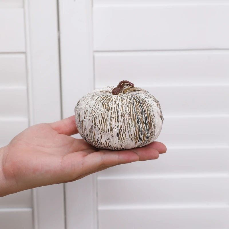 Artificial Large Pumpkin Harvest Farmhouse Foam Pumpkin for Halloween Thanksgiving Decorations