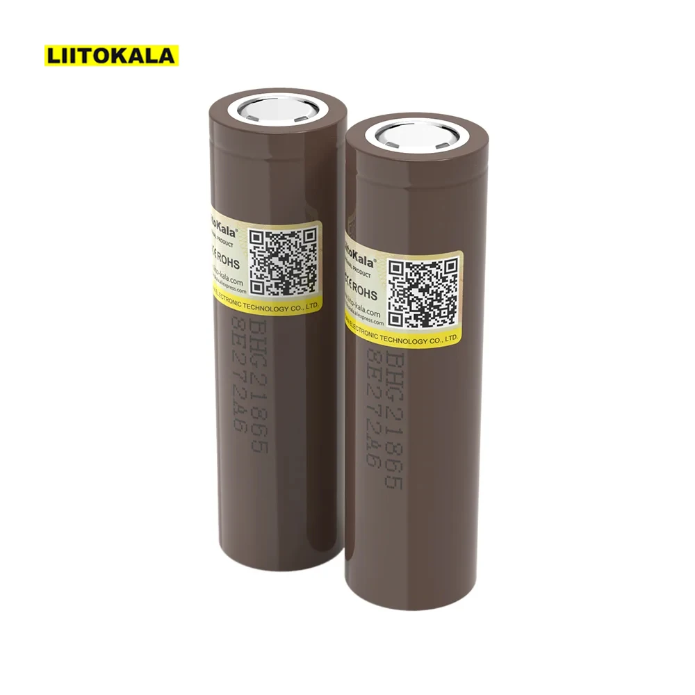 LiitoKala HG2 3.7v Lithium Ion Battery 18650 3000mah Cylindrical Rechargeable Battery Pack for Drone Power Tools