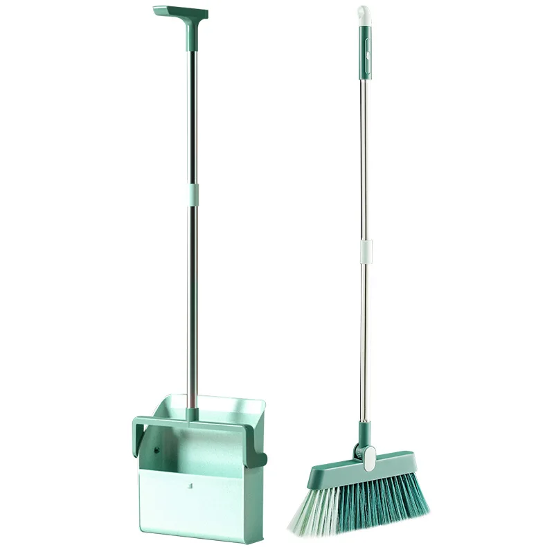 Wholesale standing low price plastic broom and dustpan set for Floor Cleaning manufacturer OEM (1600515320026)