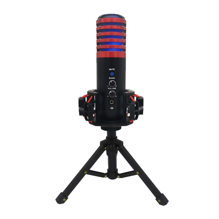 Newest Wired condenser RGB Gaming Mic Recording Broadcasting Singing Microphone Podcast Streaming Microphones