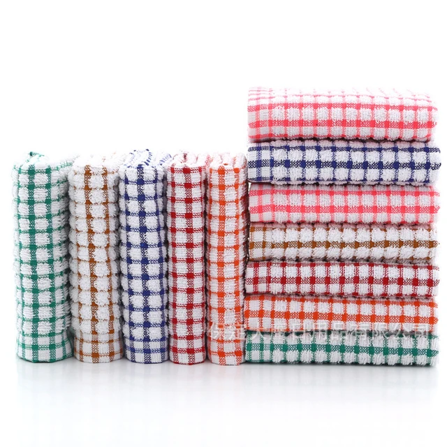 Customize Dish Towels for Kitchen  Pack of 8 Cotton Kitchen Towels for Drying Dishes  Absorbent Bar Mop cleaning dish Towels