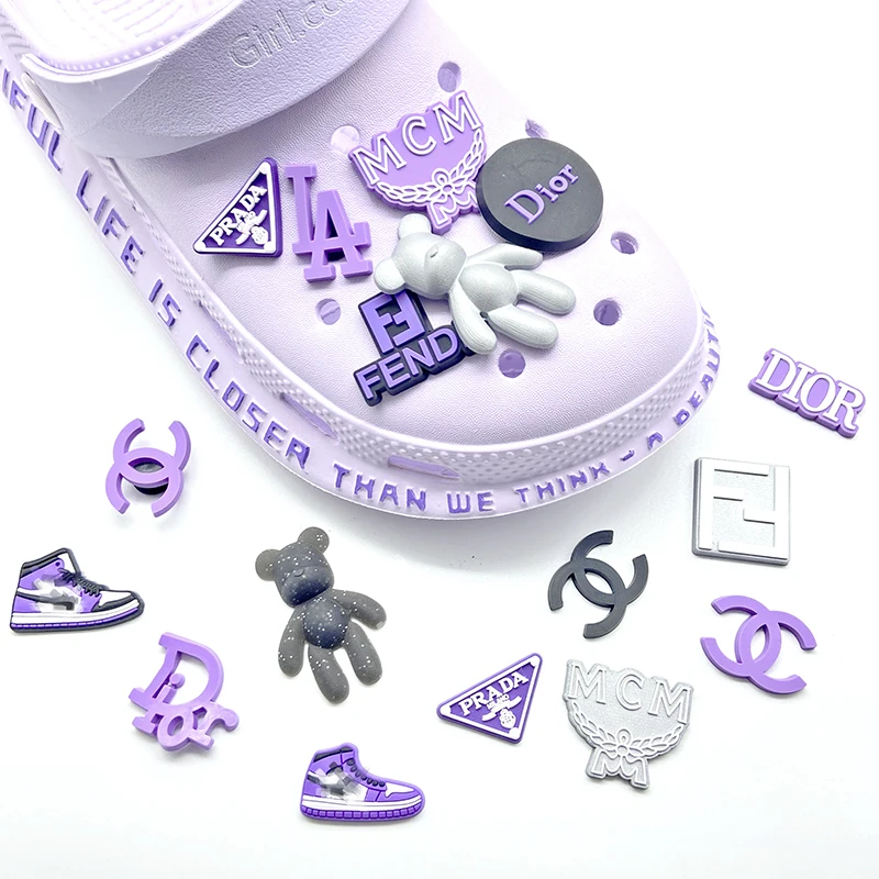 Wholesale Custom Designer Charms Accessories Decorations Shoe Charms Clogs Crocks Metal Bling Luxury Croc Charms