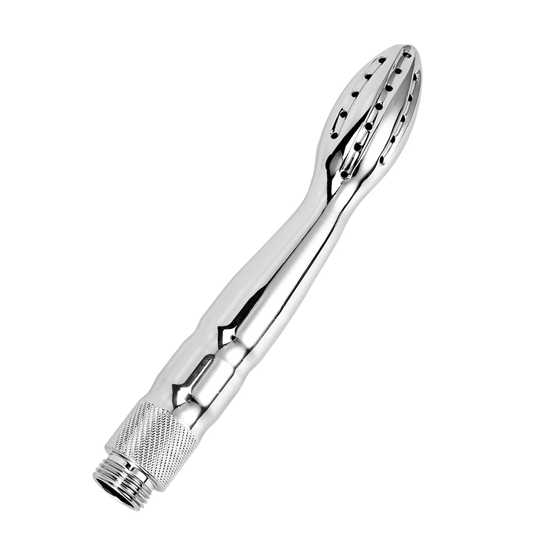 Alloy Anal Douche Vaginal Sex Toys for Women and Men Porous Water Spray Anal Shower with Metal Butt Plug Juguetes Sexuales