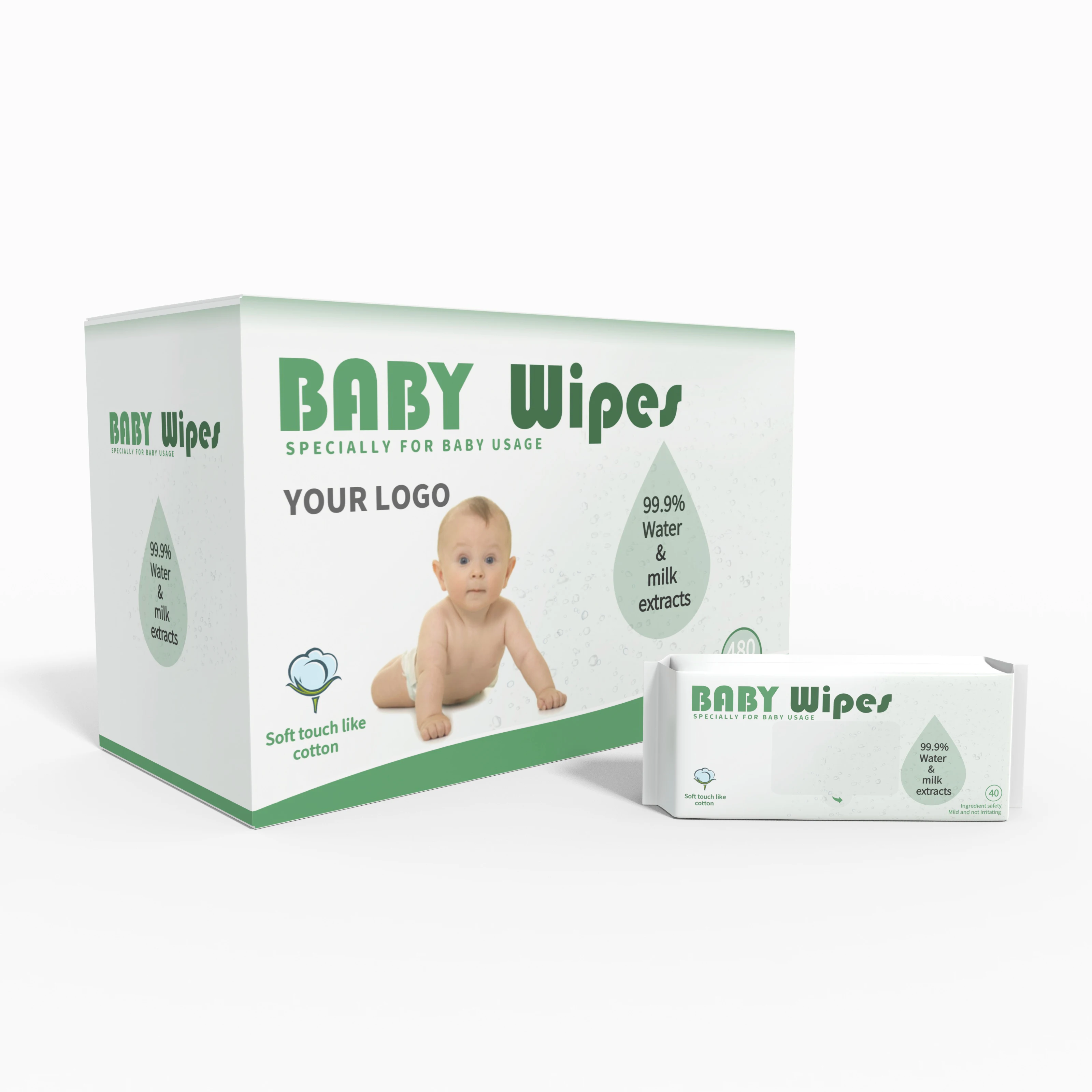 Yashiyu 80pcs kids use organic wet baby wipe
