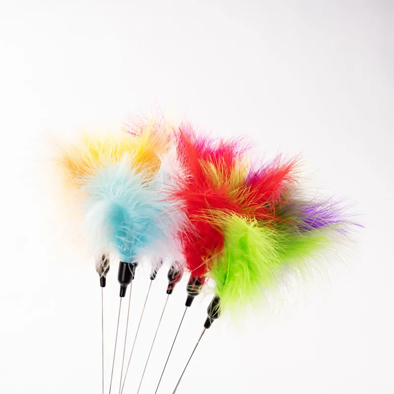 Multi Color Feather Cat Charmer Wand For Kitten