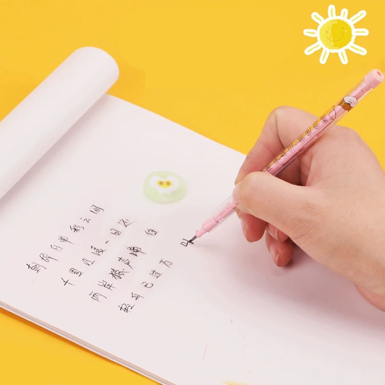 Plastic 11Tips Multicolor Push Point Fun Pencils Kawaii Novelty Stationery Gifts Bullet Stackable Pencil Set