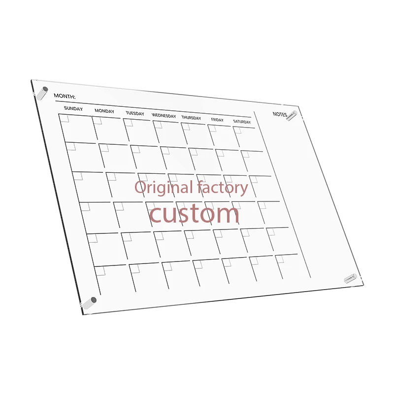 Acrylic Magnetic Fridge Calendar Meal Planner Menu Board Clear Monthly & Weekly Reusable for Refrigerator Planning Boards Bundle