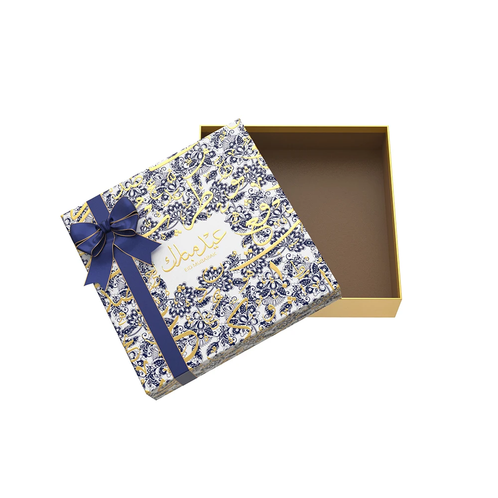 2023 New Arrival Flat Pack Ramadan Decoration Eid Mubarak Candy Packaging Gift Boxes For Id al-Adjha