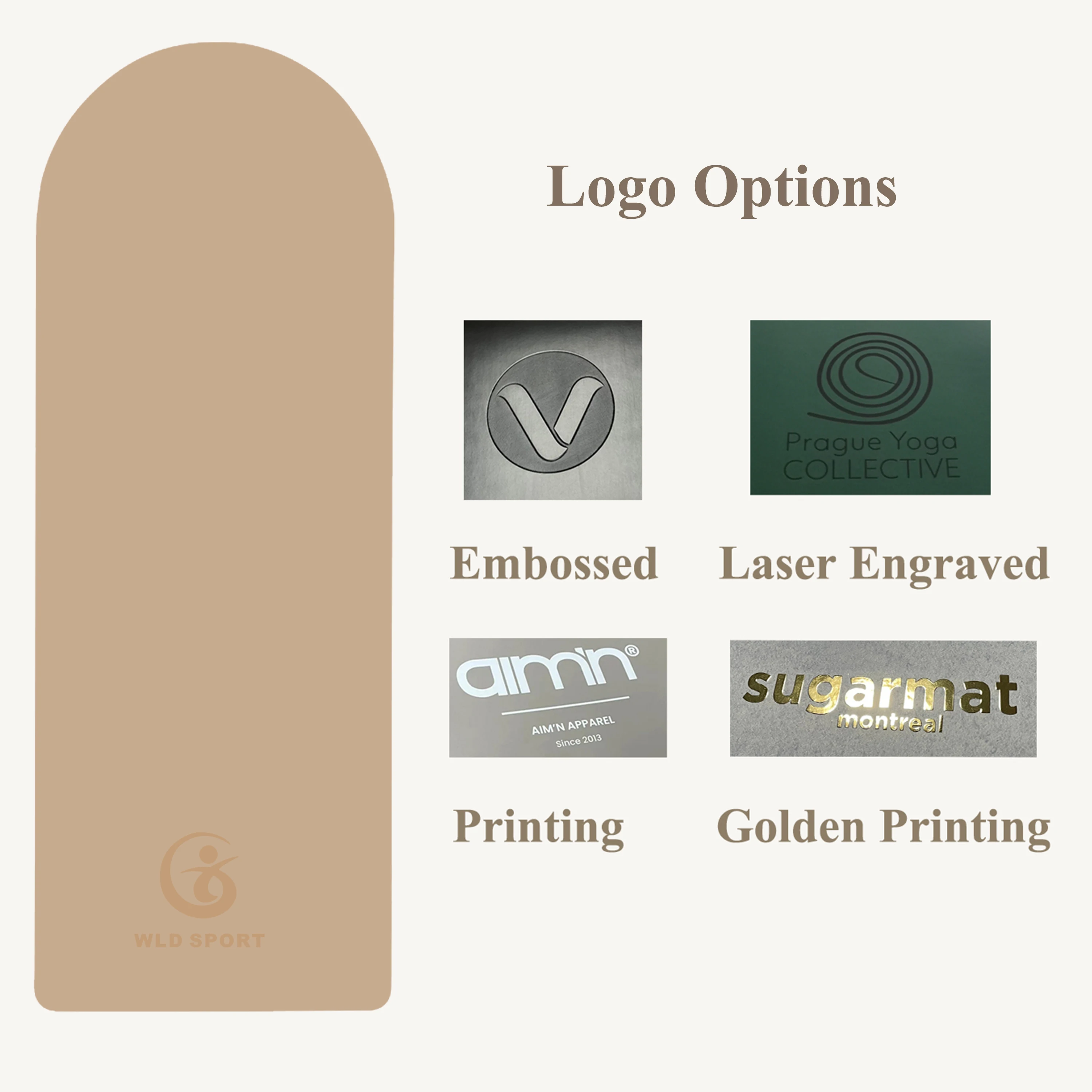 Premium eco friendly custom logo coconut fiber pu rubber oval arch  yoga mat set with silicone bars, beams and wrist weights