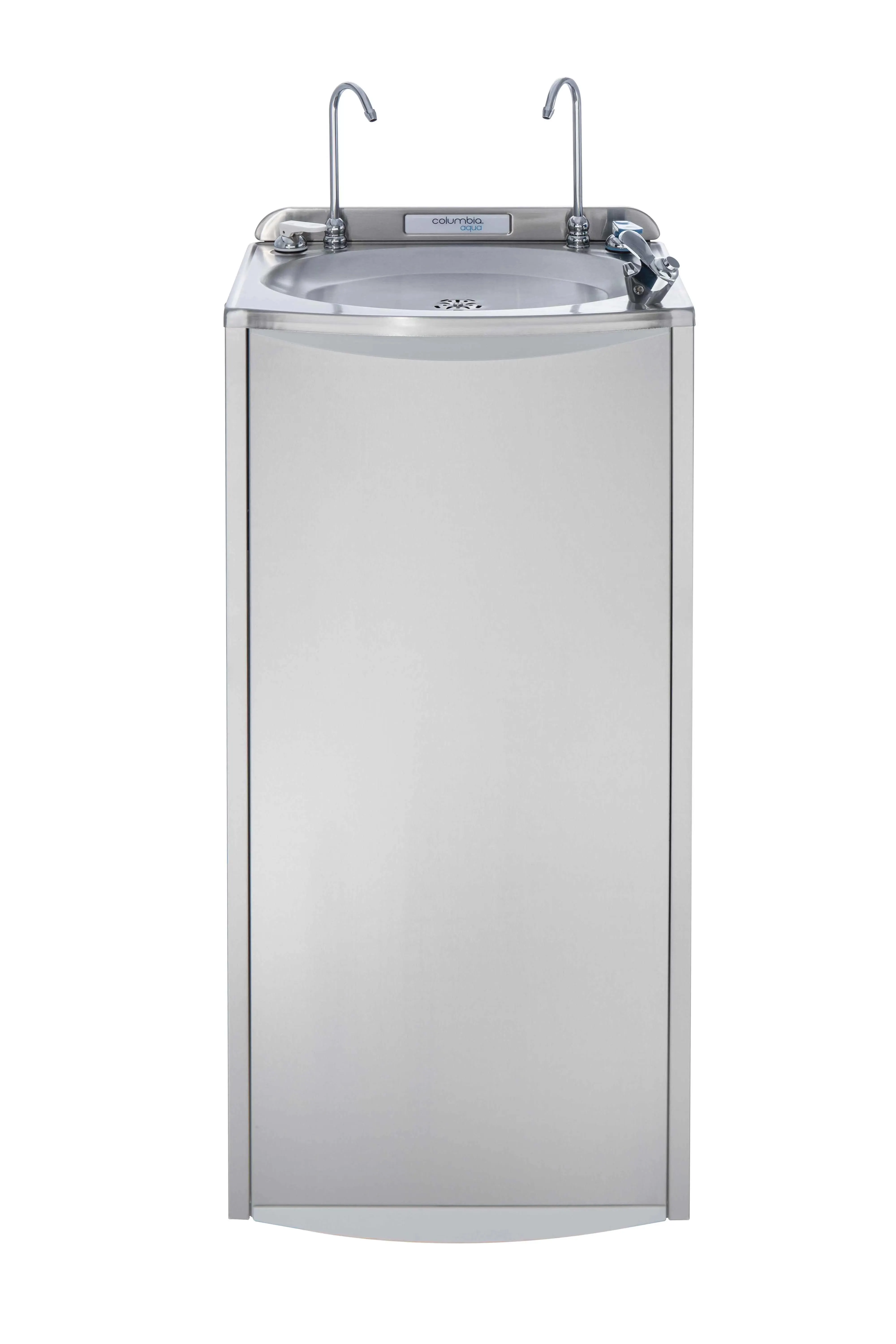 Vertical brushed  indoor water purifier  SS304  fountain water dispenser hot cold water commercial