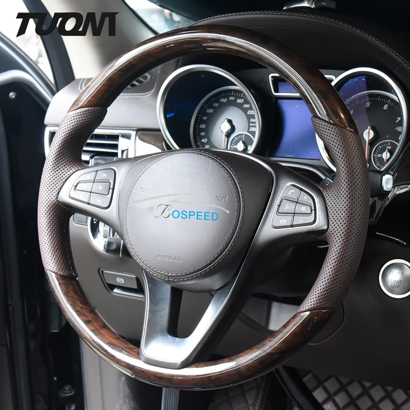 High Quality Car Steering Wheel Fit For Mercedes Benz W205 Steering Wheel Wood Steering Wheel