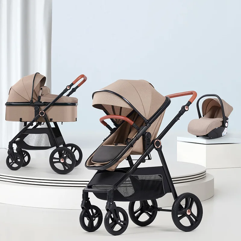 Portable Baby Carriage 2 In 1 Folding Baby Prams Aluminum Frame Foldable Baby Carriage For Travel