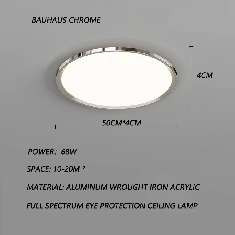 Bauhaus Premium Sense European Design Bedroom Lamp Surface Mounted LED Light with Iron Base and Acrylic Cover