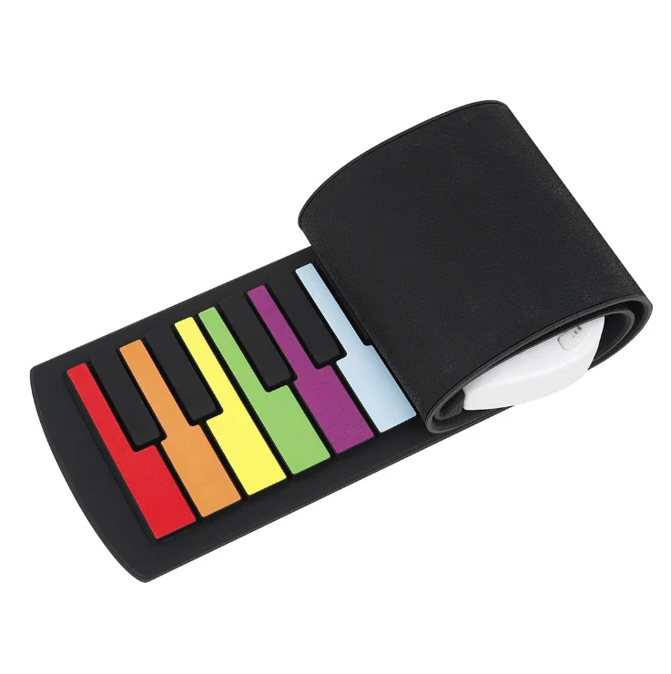 Portable 49 Keys Silicone Piano Roll Up Flexible Piano Keyboard For Kids Original Rainbow Piano