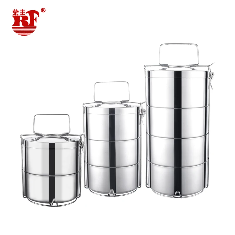 1/2/3 Layers Stainless Steel Insulated Food Grid Lunch Box  for Food Bento Box Stainless Steel Thermos Lunch Box Food Container